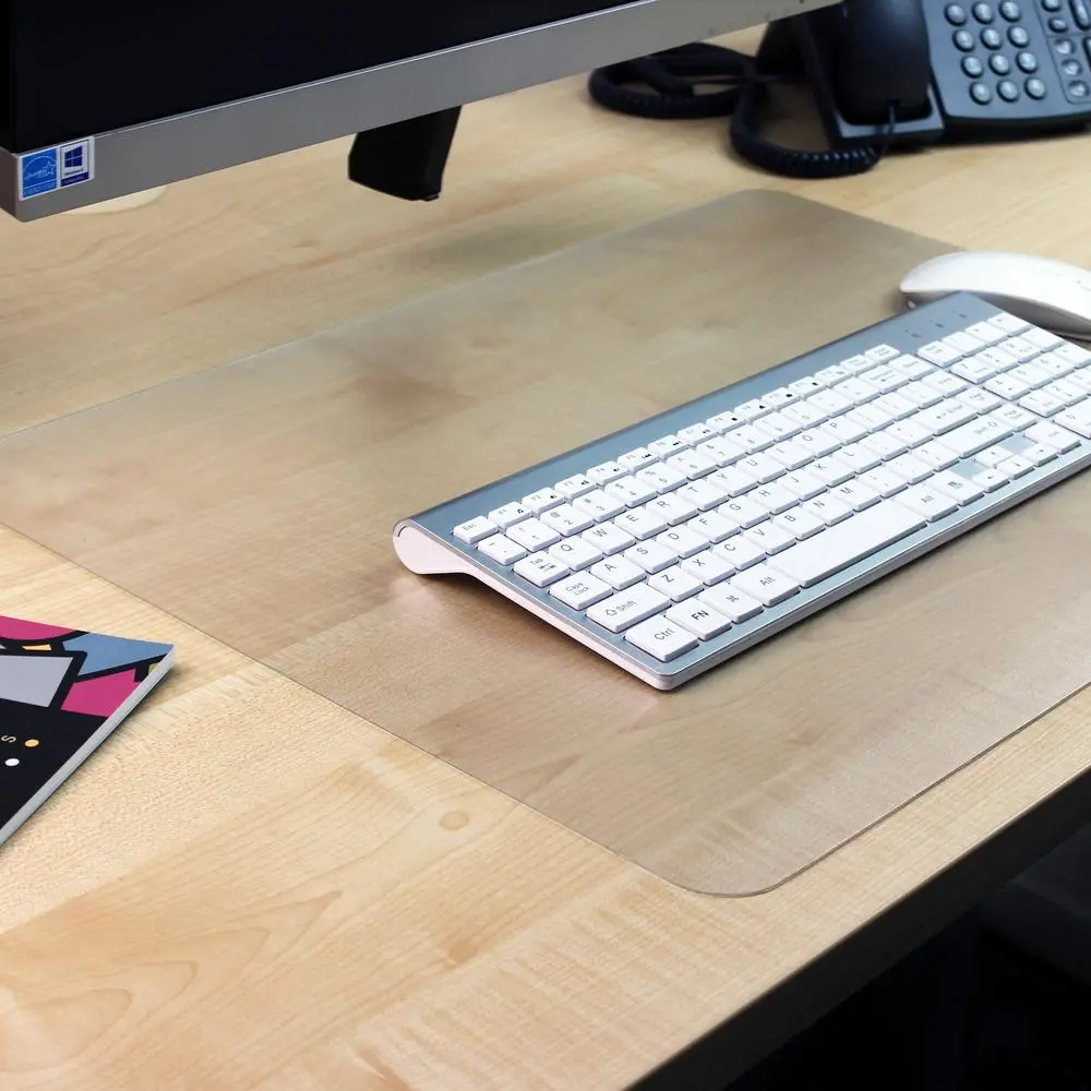 Clear Rectangular Polycarbonate Desk Pad - 22" L x 17" W x 0.03" D - Image 5