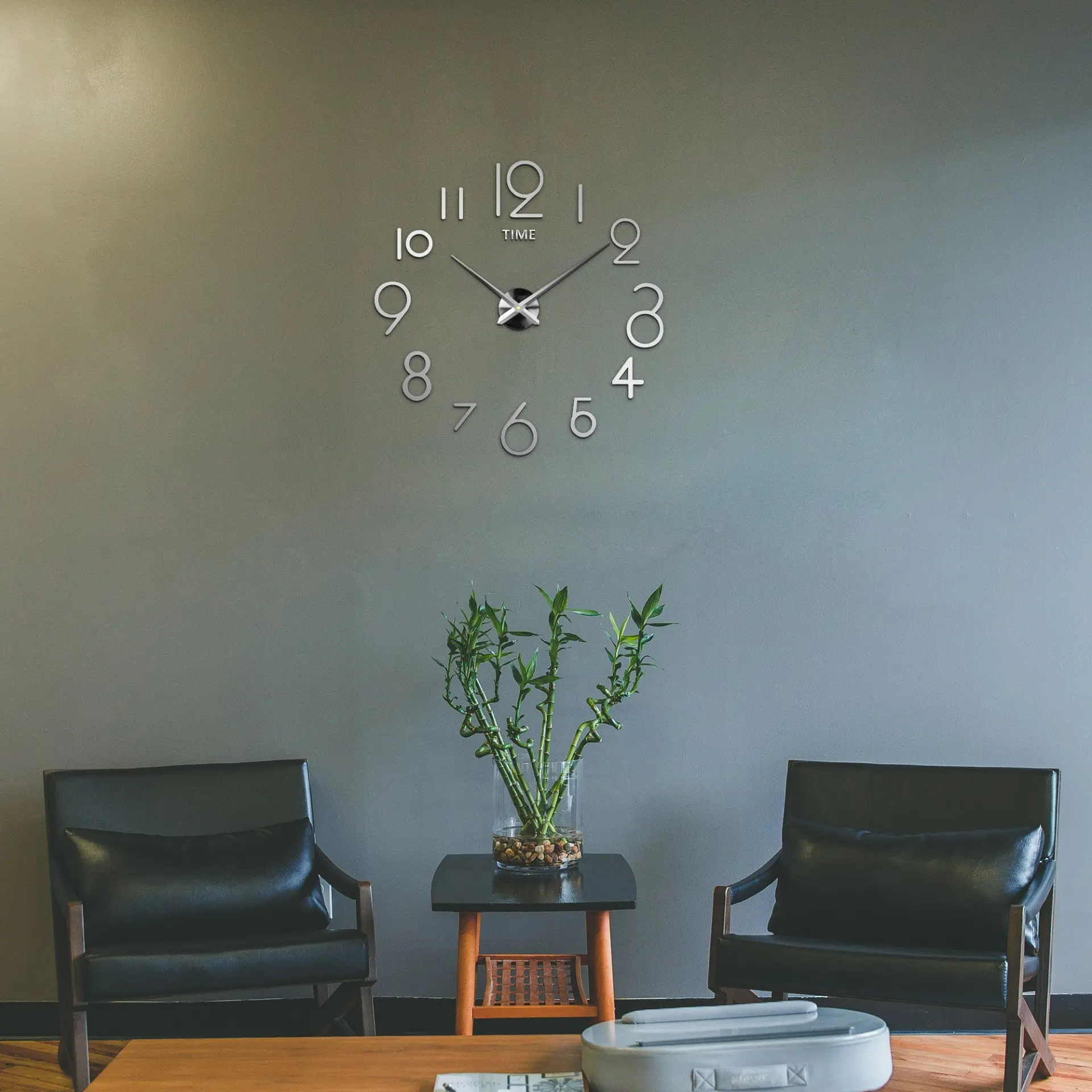 DIY Large Number Wall Clocks 3D Mirror Sticker Home Office Decor~5409 - Image 3