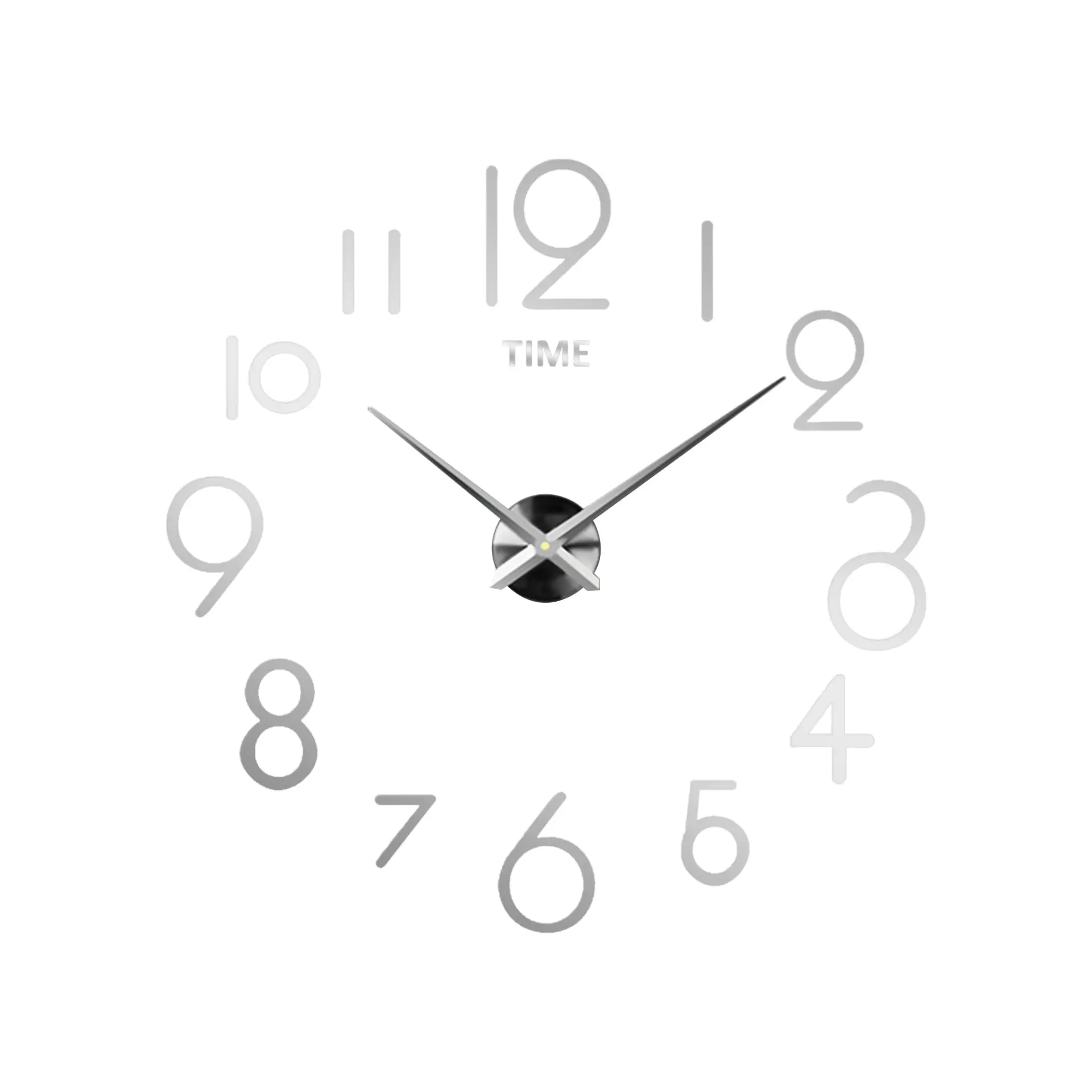 DIY Large Number Wall Clocks 3D Mirror Sticker Home Office Decor~5409 - Image 4