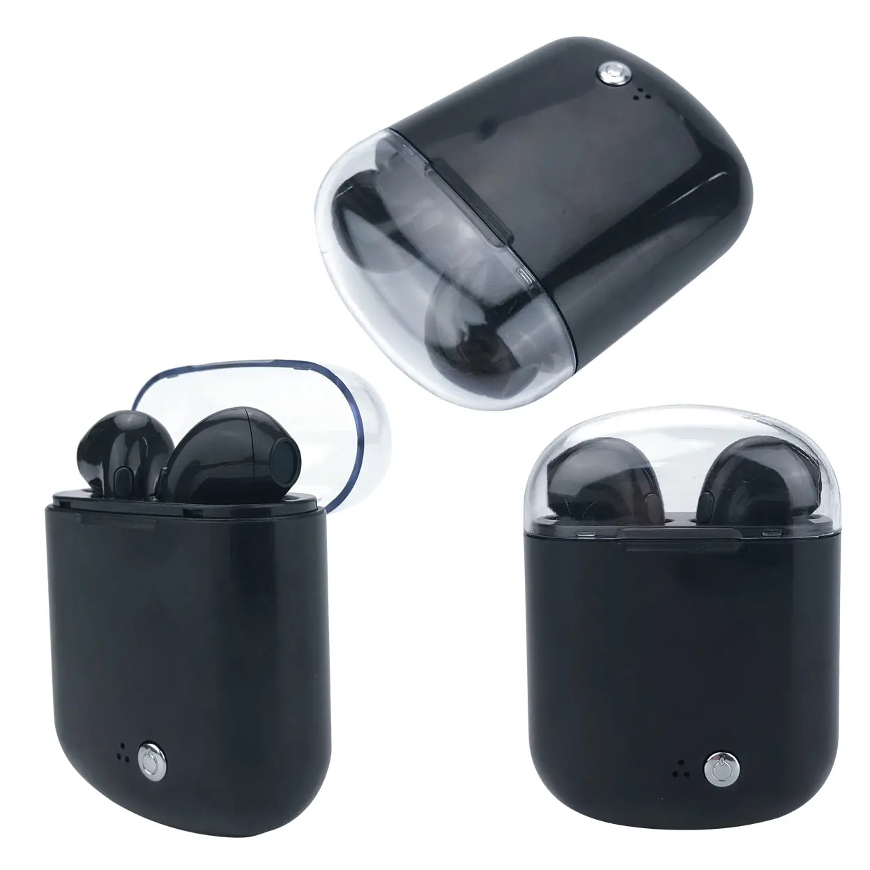 Clear Top Dual Chamber Wireless Bluetooth Earphones With Charging Box - Image 40
