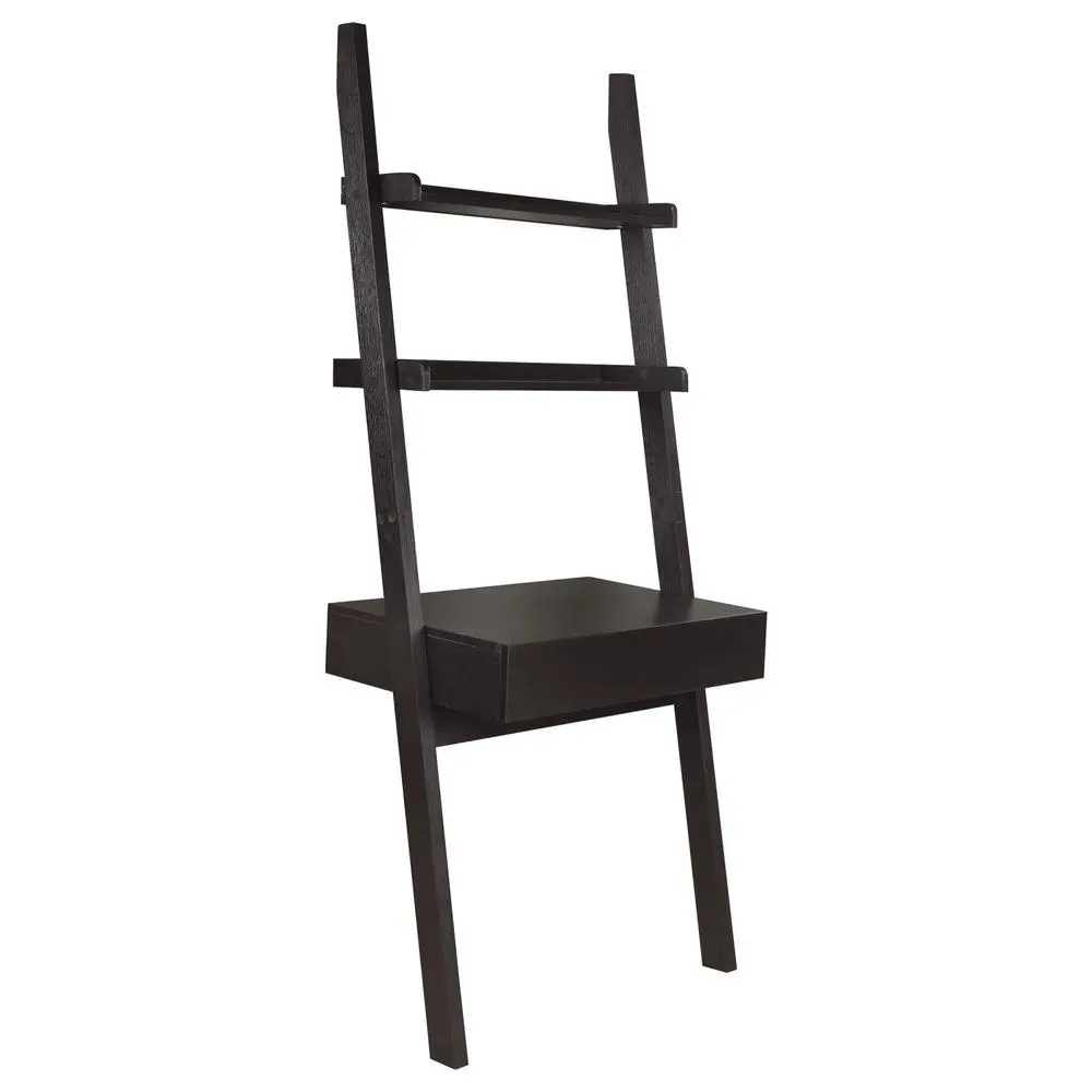 Colella 30-inch 1-drawer Ladder Desk with Shelf Cappuccino - Image 63