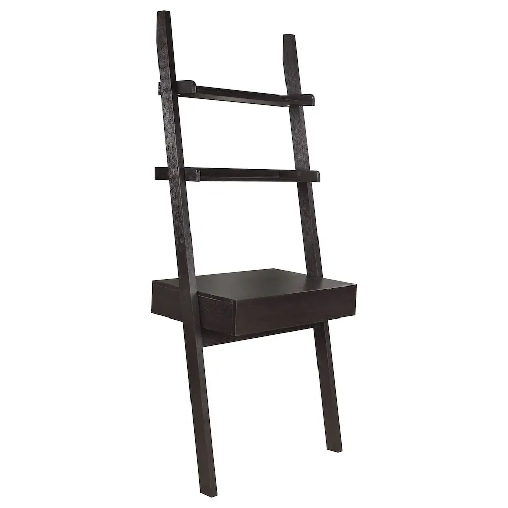 Colella 30-inch 1-drawer Ladder Desk with Shelf Cappuccino - Image 68