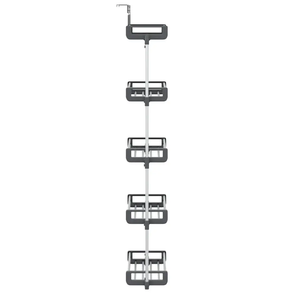Door Organizer with 5 Shelves 20.5"x7.9"x53.1" Aluminum - Image 9