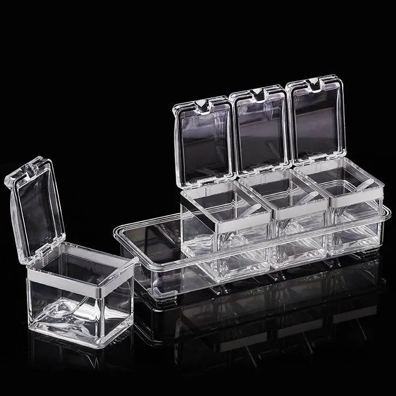 European acrylic seasoning box Stainless steel sealing ring transparent environmental condiment box suit kitchen supplies - Image 6