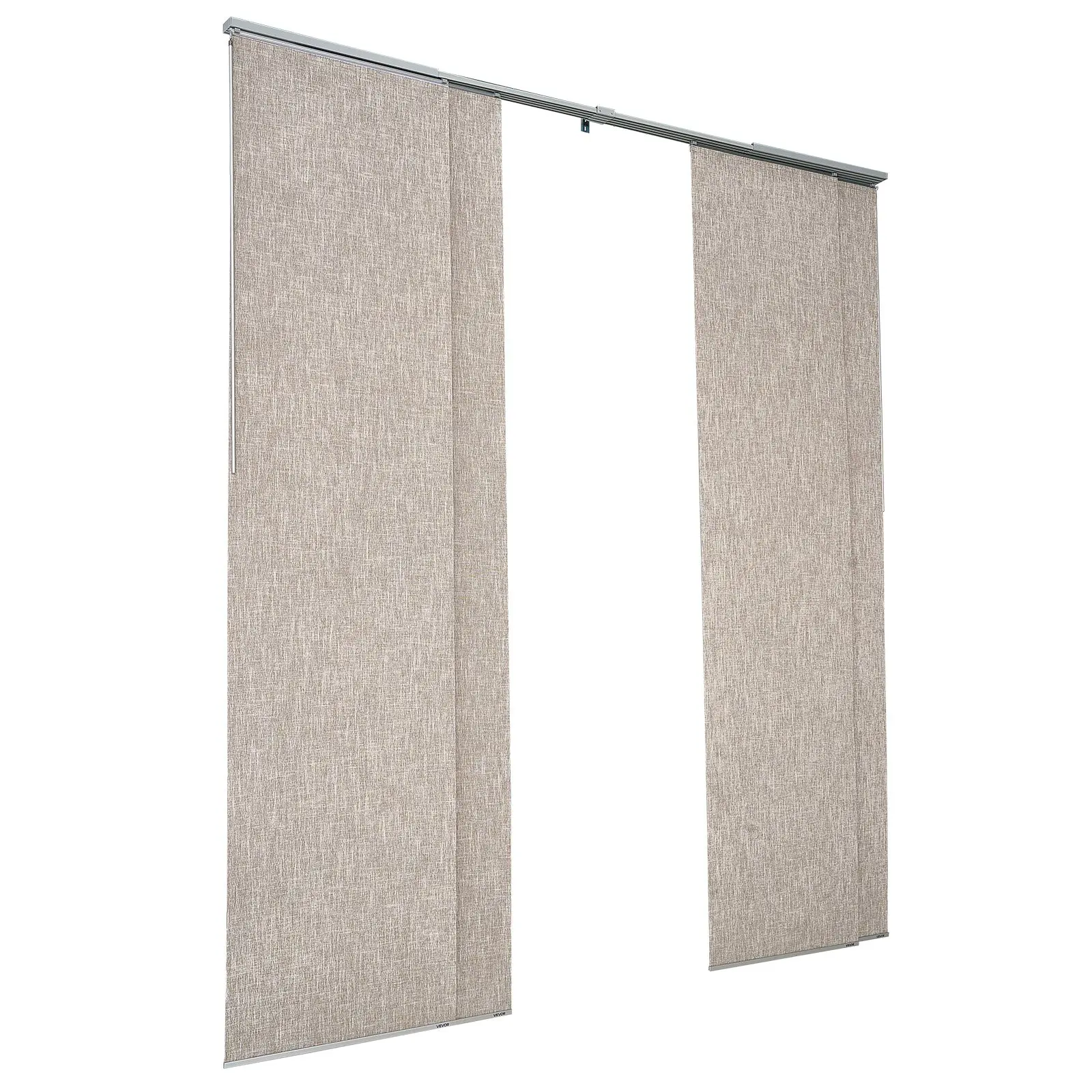 VEVOR Panel Track Blinds, Extendable Track from 45.8 in to 86 in W, Trimmable Panel Curtains Up to 96 in H, Vertical Blackout Panel Blinds for Sliding Doors, Patio Doors, Room Divider, Windows, Brown - Image 8