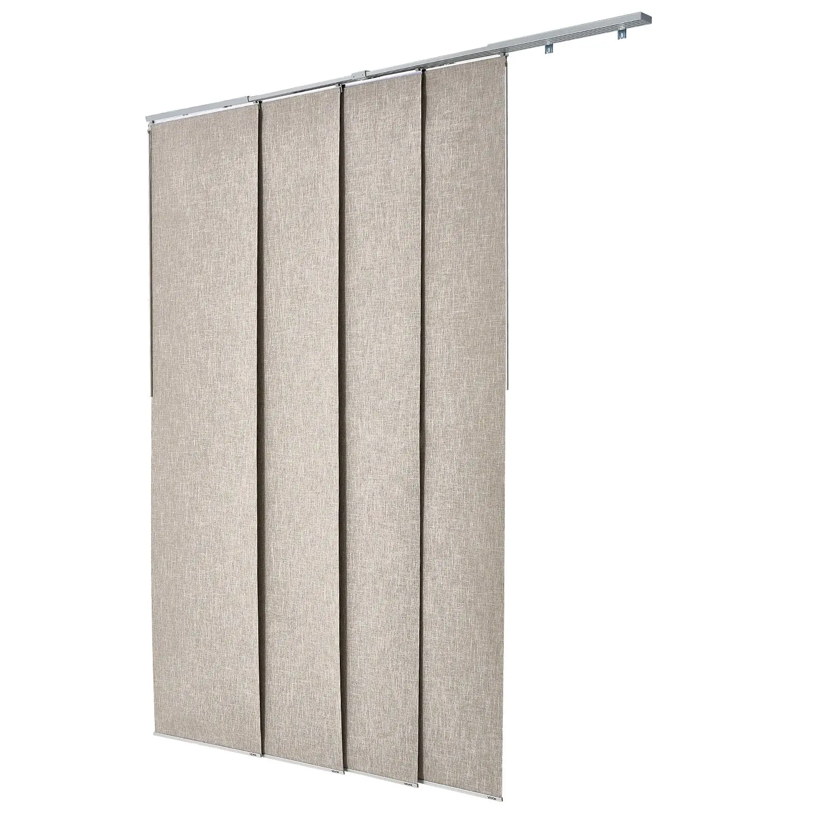 VEVOR Panel Track Blinds, Extendable Track from 45.8 in to 86 in W, Trimmable Panel Curtains Up to 96 in H, Vertical Blackout Panel Blinds for Sliding Doors, Patio Doors, Room Divider, Windows, Brown - Image 10